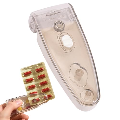 Removedor de pastillas - Empujador de, Abridor de blíster, Removedor de pastilas fácil sin contacto | Herramienta dispensadora de tabletas para personas mayores, manos débiles, blíster,