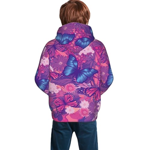 Wonderful white Flowers Kid Hoodies Boys Sweatshirts Girls Pullover with Pocket4