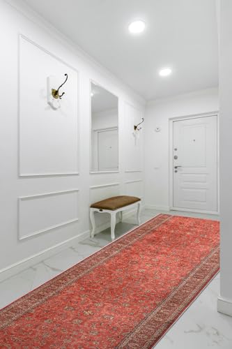 Tapis antid&eacute;rapant pour entr&eacute;e rugsx rouge lavable 60x220 - 3