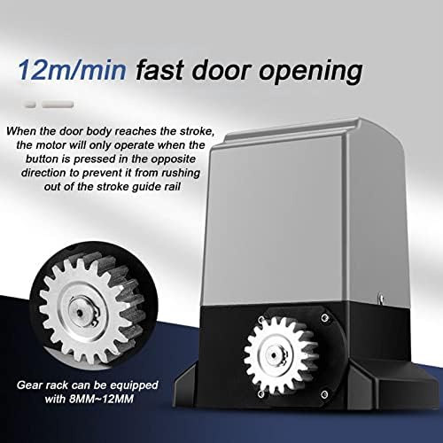 Smart Automatic Sliding Gate Opener Kit - Electric Door Opener with Mobile App Control, 2 Remotes, 1200W Power for Secure & Convenient Access