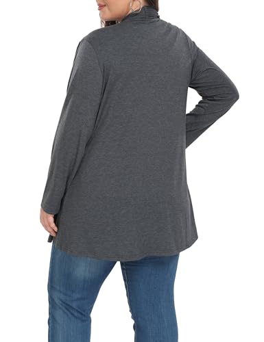 Image of Shiaili Long Plus Size Cardigans for Women Easy to Wear Open Front Clothing