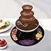 3 Tier Chocolate Fountain Machine, 40W 120V 1Lb Capacity Electric Chocolate Fondue Fountain Machine Stainless Steel Electric Melting Machine with Fruit Plate for Family Gatherings Weddings Birthdays