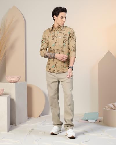 Image of Majestic Man Pure Cotton Printed Trendy & Comfortable Casual Shirt