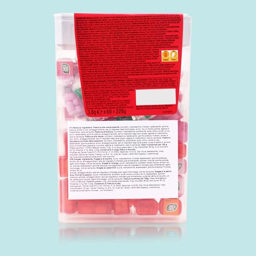 TicTacToe Travels Reiseset – 60 Mini Boxen à 3,8 g, Erdbeere, Minze & Orange mit TicTacToe Spiel - Mini Süßigkeiten, ideal für Kindergeburtstag, Mitgebsel & Werbegeschenke