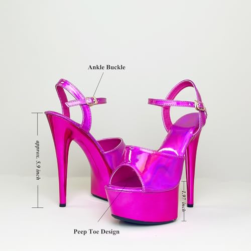 Womens's Platform Stiletto Heels Ankle Strap Peep Toe Sandals4