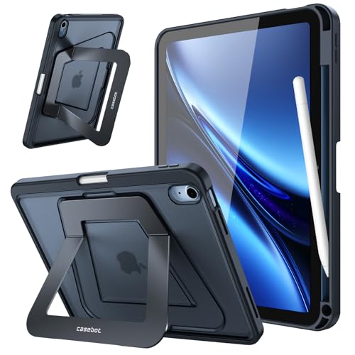 Fintie Shockproof Case for iPad (A16) 11th Generation 11 Inch (2025), iPad 10th Generation 10.9 Inch (2022) - [Built-in Pencil Holder] Slim Frosted Protective Cover with Multi-Angle Kickstand, Black