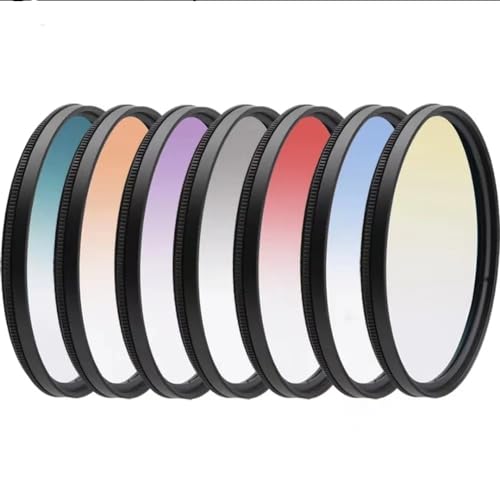 Gradient Color Camera Filter 46 49 52 55 58 62 67 72 77 82mm Lens Filter (Color : Color Filter Set, Size : 49mm)