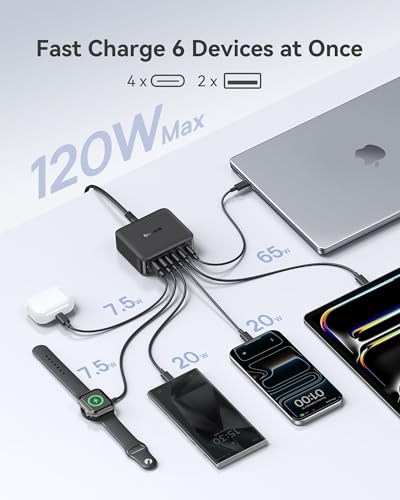 Baseus 120W 6-in-1 USB-C Charging Station (Wired) — view 2