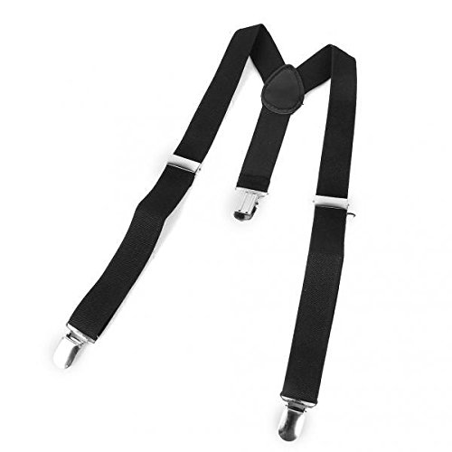 MERISHOPP Kids Children Adjustable Pants Clip-on Braces Elastic Y-Back Suspender Strap Belts Black-image-43