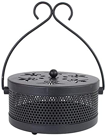 蚊取り線香ホルダー おしゃれ 蚊取り 線香入れ 掃除ブラシ付属 蚊取り線香立て 売れ筋 キャンプ 蚊遣器 レトロ 鉄製 室内 かわいい 蚊取り器 室外 吊り下げ アウトドアにも適用