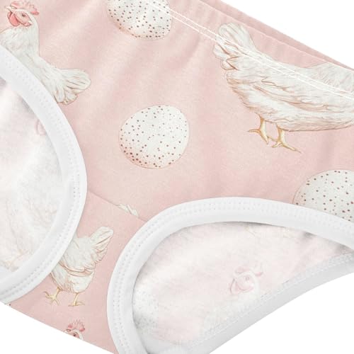 Wusikd Chickens Eggs Girls' Underwear Cotton Girls Briefs Soft Toddler Underwear 2T4