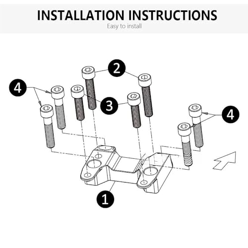 Pontet rehausseur guidon CNC pour TMAX 560 2022-2024 adaptateur noir - 7