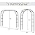 Metal Garden Arbor Wedding Arch 76.8 Inch H x 90.5 Inch W 94.5 Inch H x 55 Inch W Assemble Freely 2 Sizes for Various Climbing Plant Roses Vines Bridal Party Decoration Pergola Arbor (Black)
