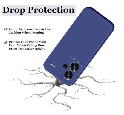 Image of A rtistque Liquid Silicone Back Cover Case for Mi Redmi Note 13 Pro Plus 5G Shockproof TPU Soft Flexible with Camera Protection - Blue