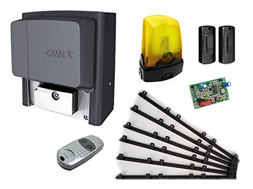 CAME BX704AGS KIT - (BX704AGS, AF43S, DIR10, TOP432EE, KLED), 230V + 6m Nylon Gear Rack, W-20mm, for Sliding Gates Weighing up to 400 kg (Upgraded Version of BX-74)