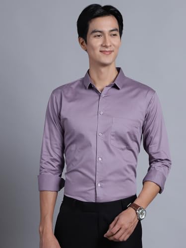 Image of Majestic Man Slim Fit Satin Cotton Formal Shirt for Men