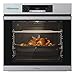 Hisense BSA65226PX, Forno Multifunzione Termoventilato, Cavità XXL 77L, Auto Pulizia Pirolitica, 13 funzioni di cottura, 3 programmi con aggiunta Vapore, Funzione pizza 300°C, Cottura AirFry