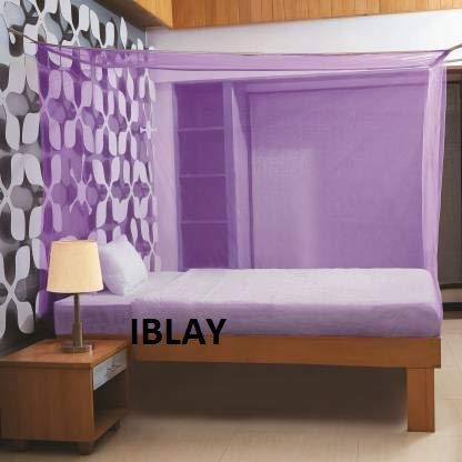 Image of Machardani Net Double Bed King Size - 7x7 Ft Mosquito Netting for Bed (Purple)