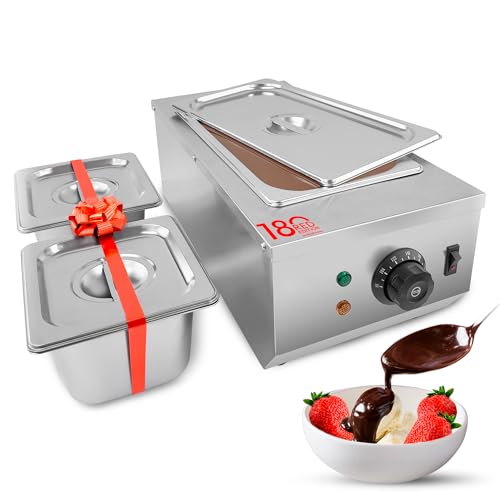 ALDKitchen Chocolate Melting Pot - Commercial Stainless Steel Electric Chocolate Melter, 1 Large...