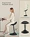 SONGMICS Ergonomic Wobble Stool, Height Adjustable Standing Desk Stool 23.6-33.3 Inches, Swivel Balance Chair with Non-Slip Base, Standing Chair, for Active Sitting, Office, Home, Ink Black UOSC02BK