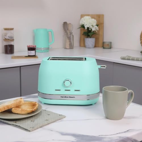 Hamilton Beach Ella 2-Slice Toaster, Wide Slots, 7 Variable Browning Levels, Defrost, Cancel & Reheat Settings, Removable Crumb Tray, Integrated Cord Storage, 800W - HBT1322MM, Matte Mint - Image 3