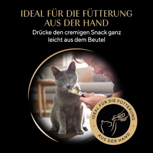 SHEBA Beutel Creamy Snacks für Katzen mit Lachs MSC-zertifiziert 11 x 4 x 12g