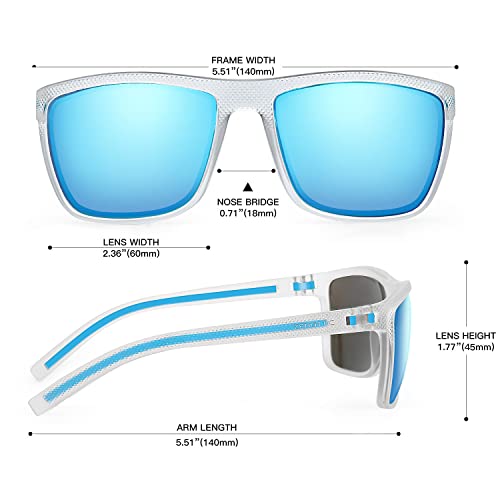 Image of ZENOTTIC Polarized Sunglasses for Men Lightweight TR90 Frame UV400 Protection Square Sun Glasses