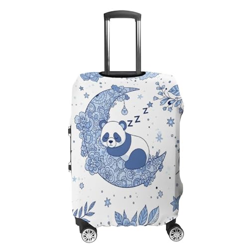 Travel Luggage Cover Blue And White Porcelain Moon Panda Suitcase Protector Anti Scratch Suitcase Washable Baggage Covers Carry On Luggage Cover4