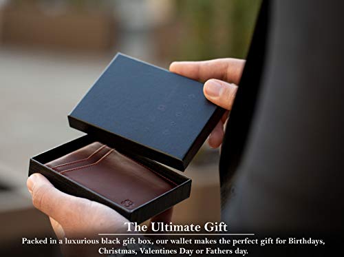 Serman Brands Money Clip Wallet - Mens Wallets Slim Front Pocket Rfid Blocking Card Holder Minimalist Mini Bifold (Melted Chocolate Transformer) #TOP5