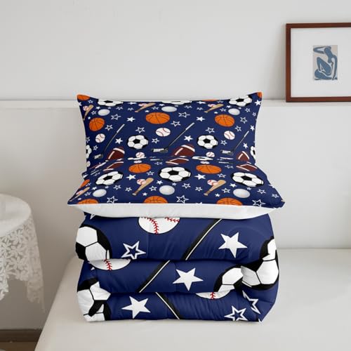 Image of Feelyou Sports Theme Bedding Set Queen Size for Kids Teens