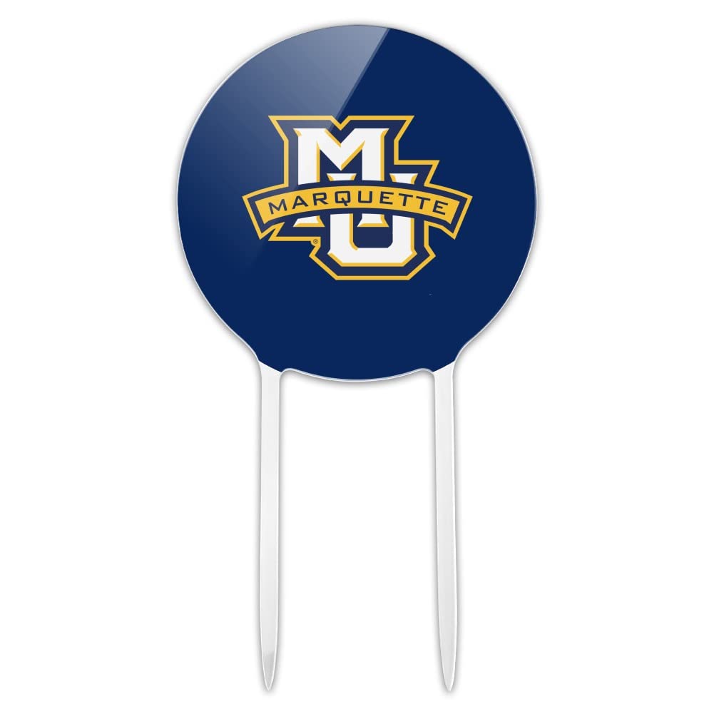 Acrylic Marquette University Primary Logo Cake Topper Party Decoration for Wedding Anniversary Birthday Graduation