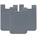Cell Phone Wallet by Cellessentials: (For Credit Card & Id) iPhone, Android & Most Smartphones | 3 Pc Pack (Grey)
