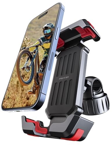Image of Pnitri 2 Pack Bike Phone Holder Mount [2025 Upgraded Gift Set]- Accesorios para Motos Stand, 3S Easy Install, Motorcycle Phone Mount Universal Handlebar, Bike Accessories for Adult