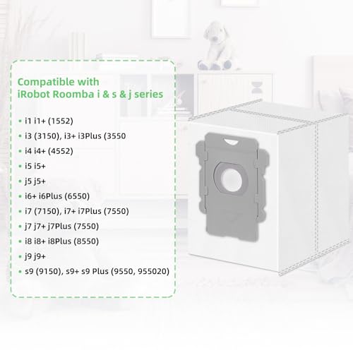 Image of 14 Pack i7 415X 104 Replacement Vacuum Bags Compatible with iRobot Roomba