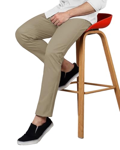 Image of Noble Monk Mens Mid Rise Formal Pants | Stylish Regular Fit Wear Trousers for Office Or Party | Solid Formal Trouser