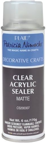 Plaid Craft Clear Acrylic Sealer Aerosol Spray (6-Ounce), CS200307 Matte