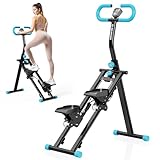 Stair Stepper for Home, Vertical Climber Workout Machine with Handlebar for Full-Body Exercise, Foldable Stair Climber Machine with Stable Frame & 3 Adjustable Height (Blue)