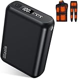 18400mAh Heated Vest Battery Pack Compatible with ORORO and Venustas, 7.4V Battery Pack for Heated Vest with LED Display, Rechargeable Power Bank for Heated Vest, Jackets with DC/USB/Type-C Output