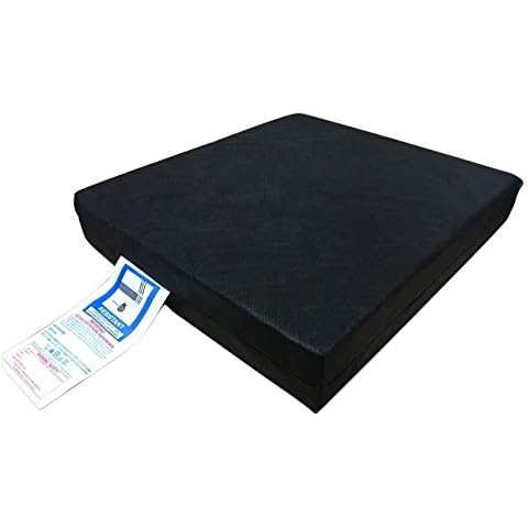 clicktostyle Memory Foam Pressure Relief Cushion Chair Seat Pad 18" x 16" x 3" for Wheelchair Car Seat Pad Garden Chair Sofa Sun Lounger with Removable Cover Cover