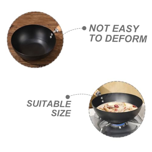 Unomor Wok de Hierro con Fondo Plano y Tapa para Cocina miniatura 7