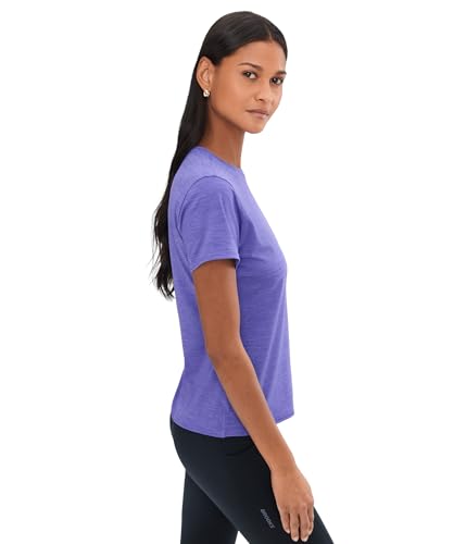 Brooks Womens Luxe Short Sleeve Heather Violet Small - image 3