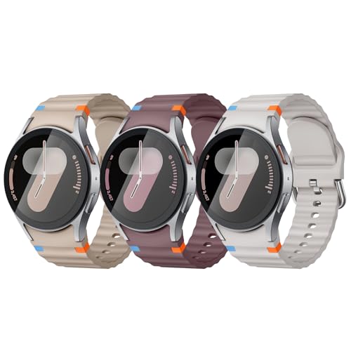Image of 3 Pack Sport Band Compatible for Galaxy Watch 7 /6 /5 /4 Classic(40mm-47mm)