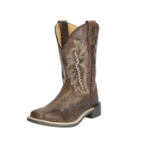 Smoky Mountain Western Boots Boys Presley Square Toe Brown 3311C3