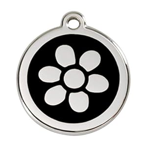 Red Dingo Emaille Katzenmarke Blume Schwarz