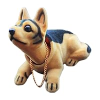 Genérico Chien Tête Mobile pour Voiture - Figurine avec Ressort pour | tableau de bord | Décoration amusante pour les amoureux de chiens, bureau et véhicule | drôle