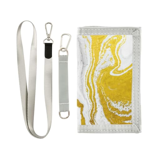 Goldfoil Minimalist White Kids Wallet for Boys Girls Trifold Outdoor Sport Wallets for Youth Teen Children Wallet with Zippered Coin Pockets Card Holders Novelty Wallets with Magic Sticker2