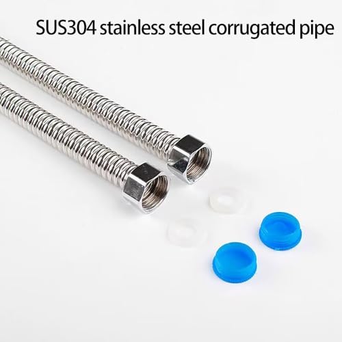 2 Stück Flexschlauch 1/2 Zoll 10cm G1/2 x G1/2 Edelstahl Panzerschlauch Flexibler Versorgungsschlauch Aus Edelstahl für Badezimmer Toilette Wasserhahne Küchenspülen