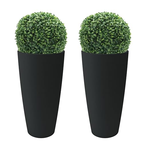 Nicoli Style Vase haut, 36 x 70 cm, intérieur, extérieur, soucoupe amovible (2 pièces, 36 x 70...