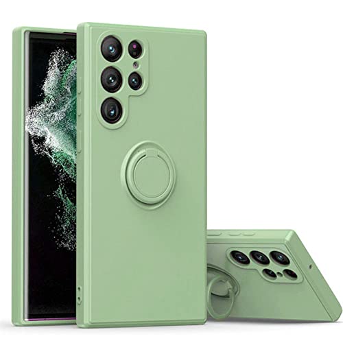 Coque silicone Samsung S20 magnétique vert avec support béquille
