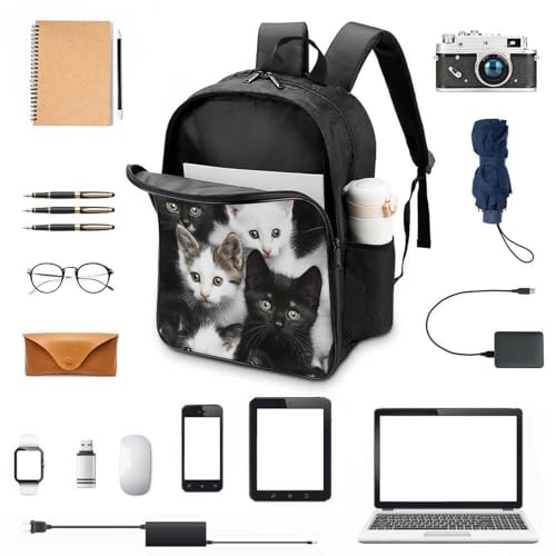 Mochila de gato 3D preescolar con ajuste de pecho para cuidar la espalda de niñas 4